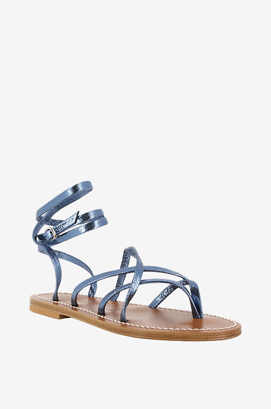 K JACQUES Sandales à lanières en cuir Zenobie Metyl Femme BLEU 1