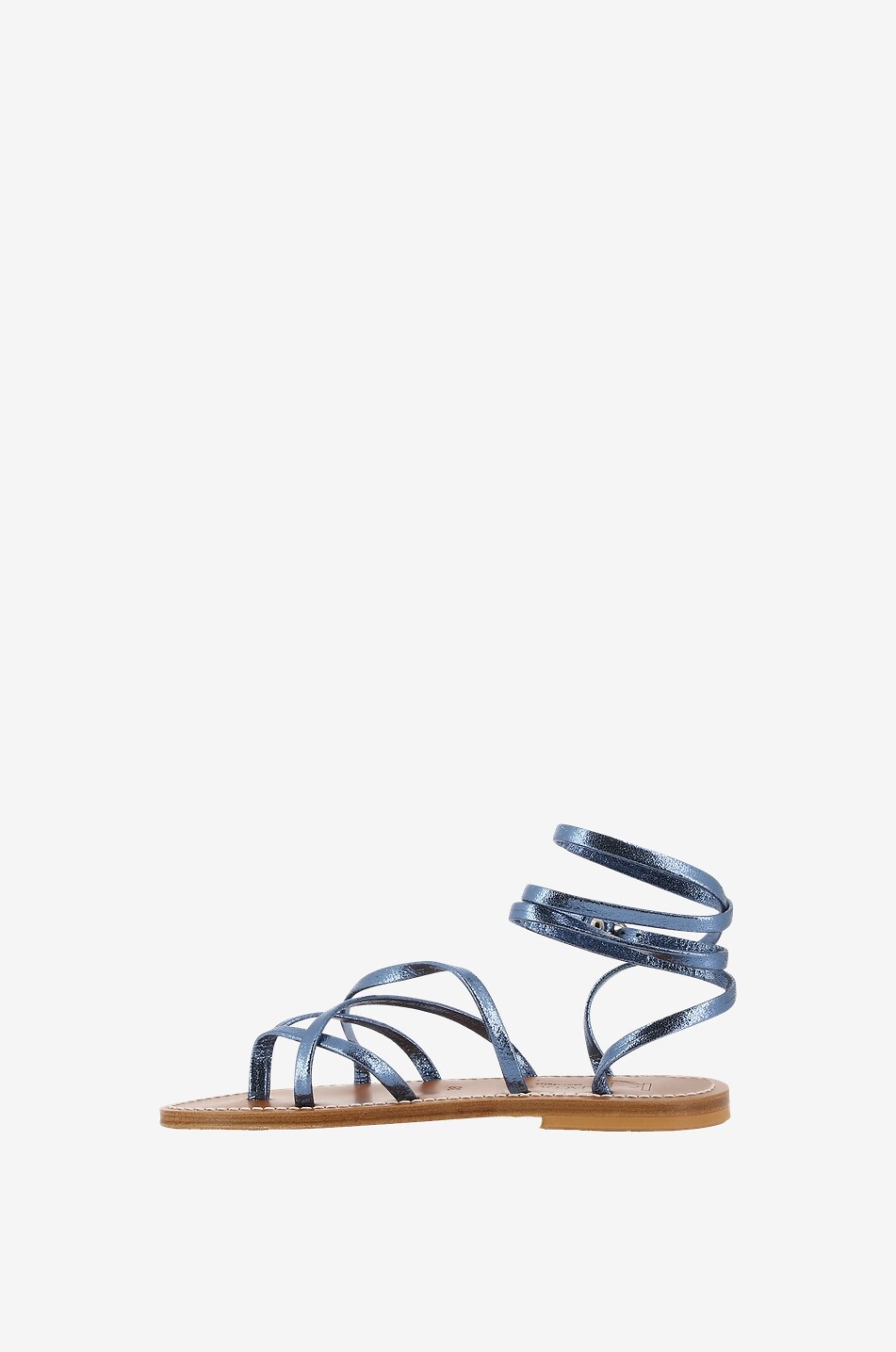 K JACQUES Sandales à lanières en cuir Zenobie Metyl Femme BLEU 3