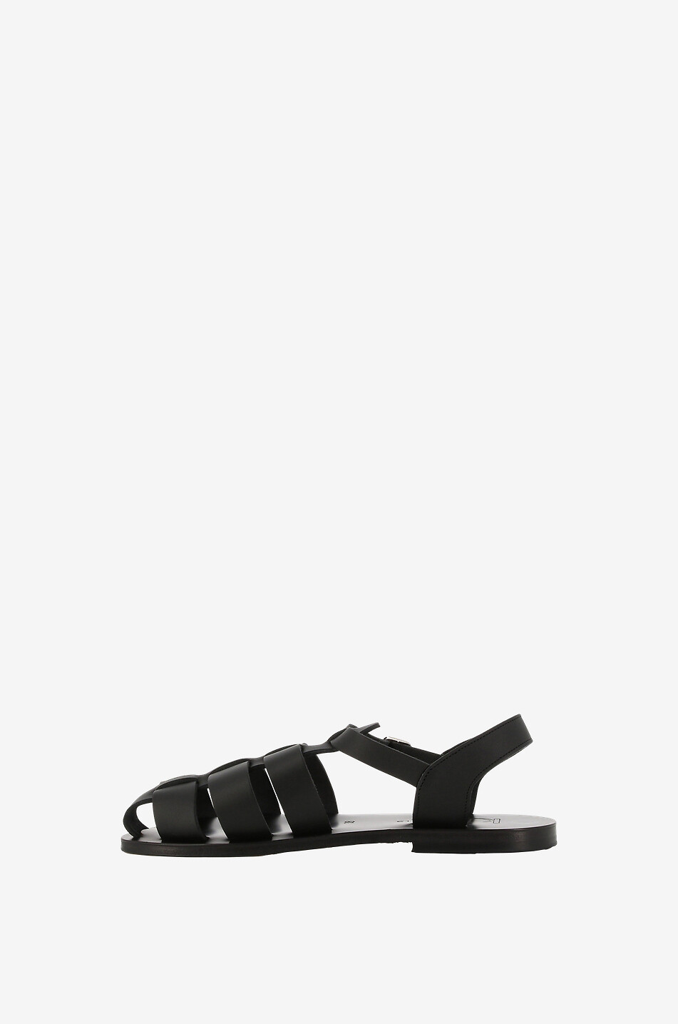 K JACQUES Balder leather flat sandals Women BLACK 3