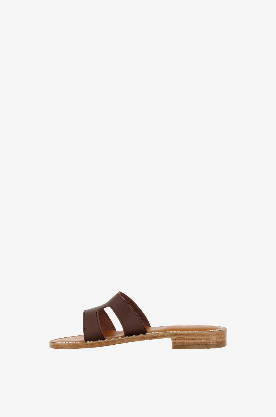 K JACQUES Heduen flat leather sandals Women BROWN 3