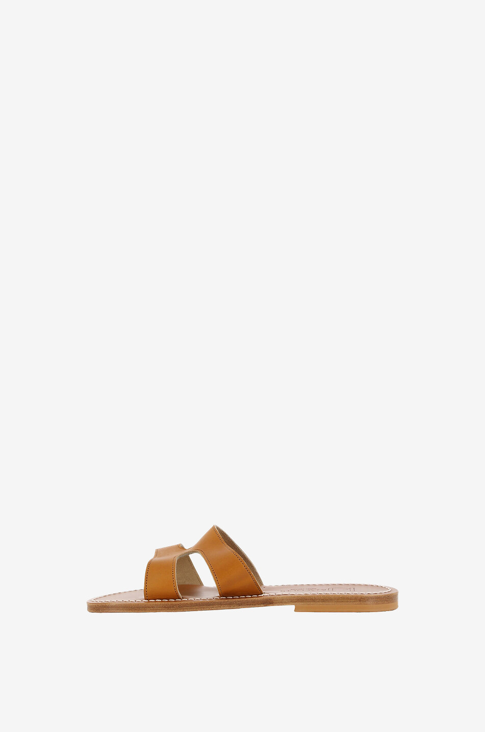 K JACQUES Sandales plates en cuir Menandre Femme MARRON CLAIR 3