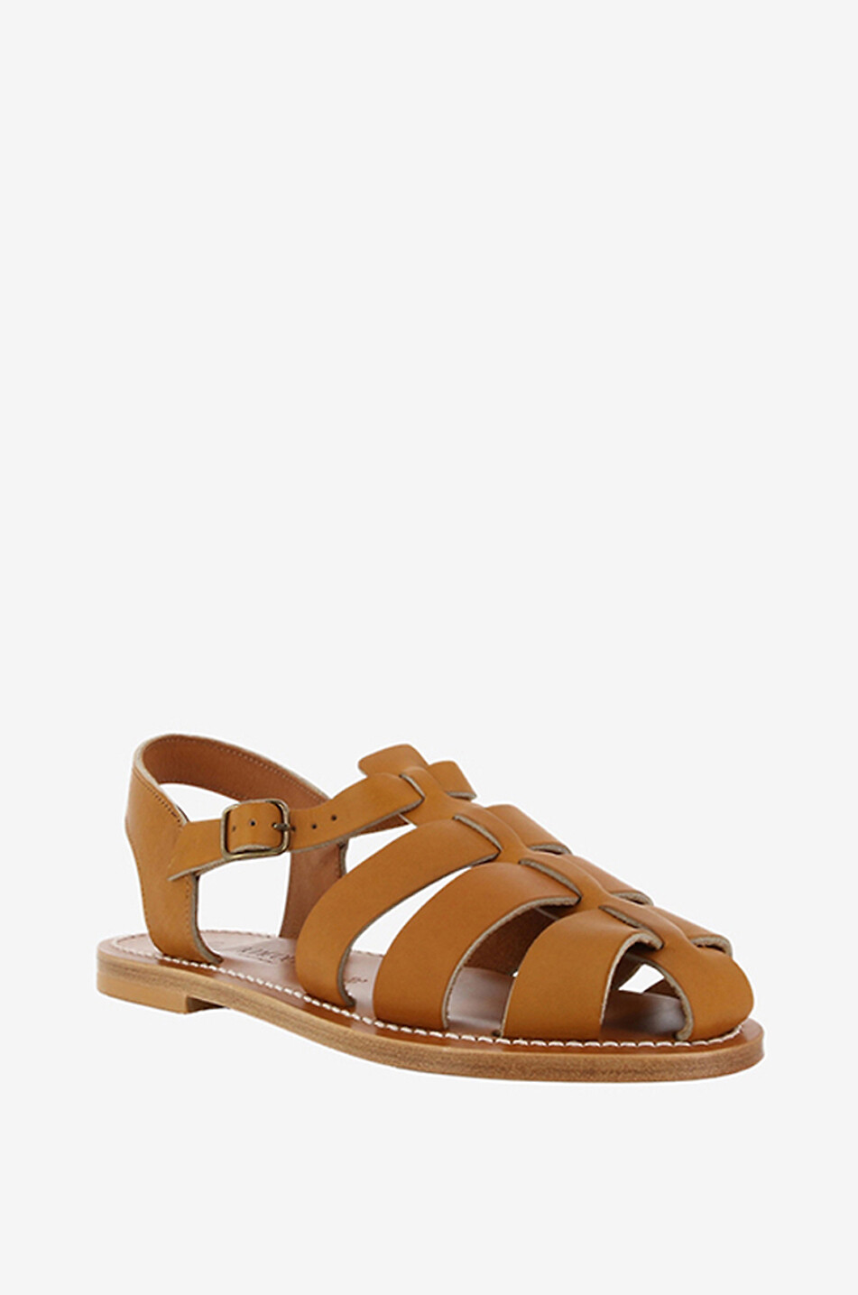 Pangee leather flat sandals