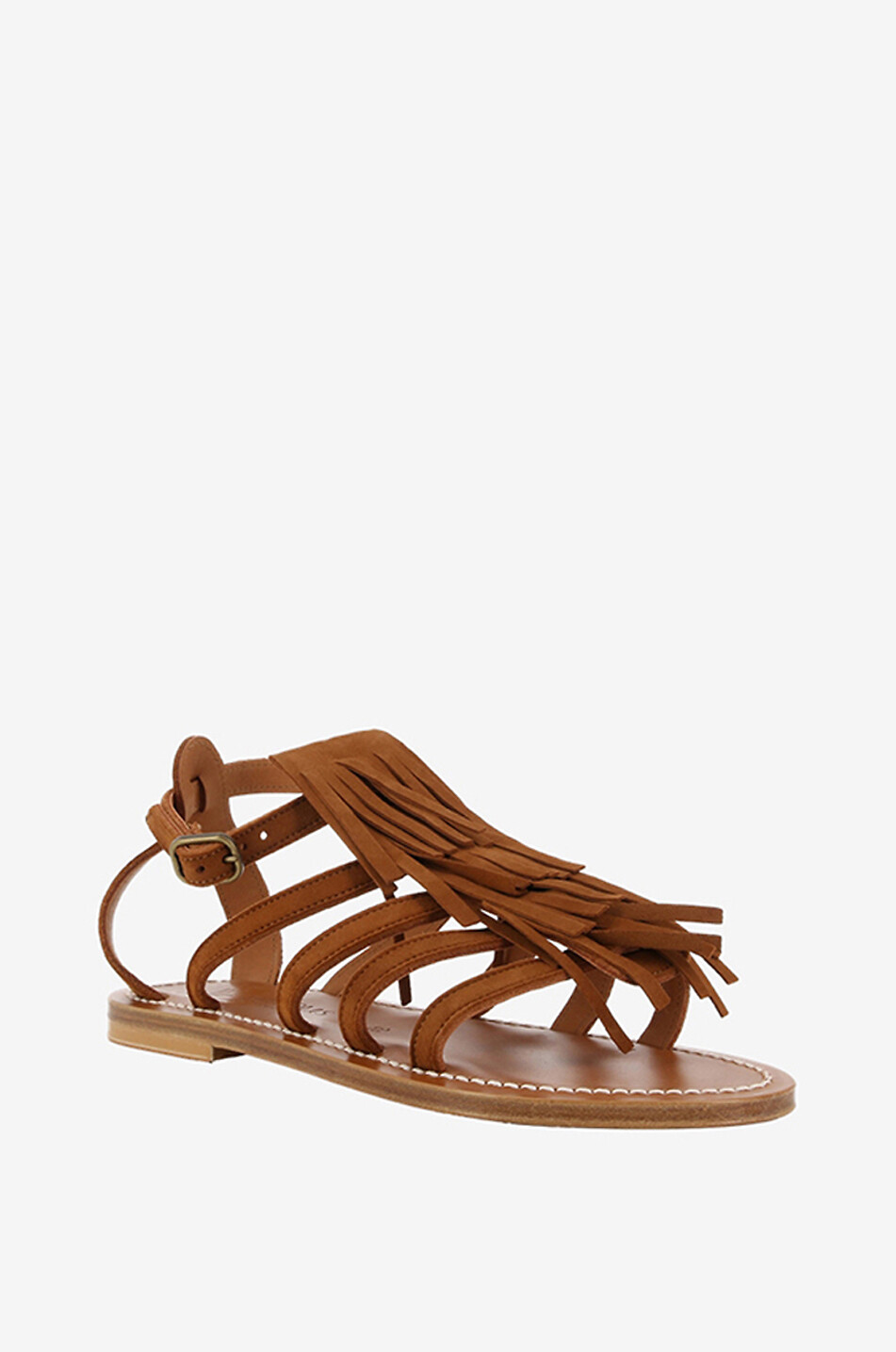 Flache Sandalen aus Veloursleder Fregate