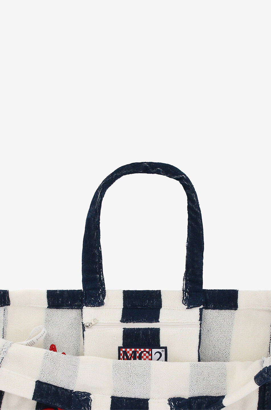 MC2 SAINT BARTH Beach Tote Bag striped terry tote bag Women DARK BLUE 3