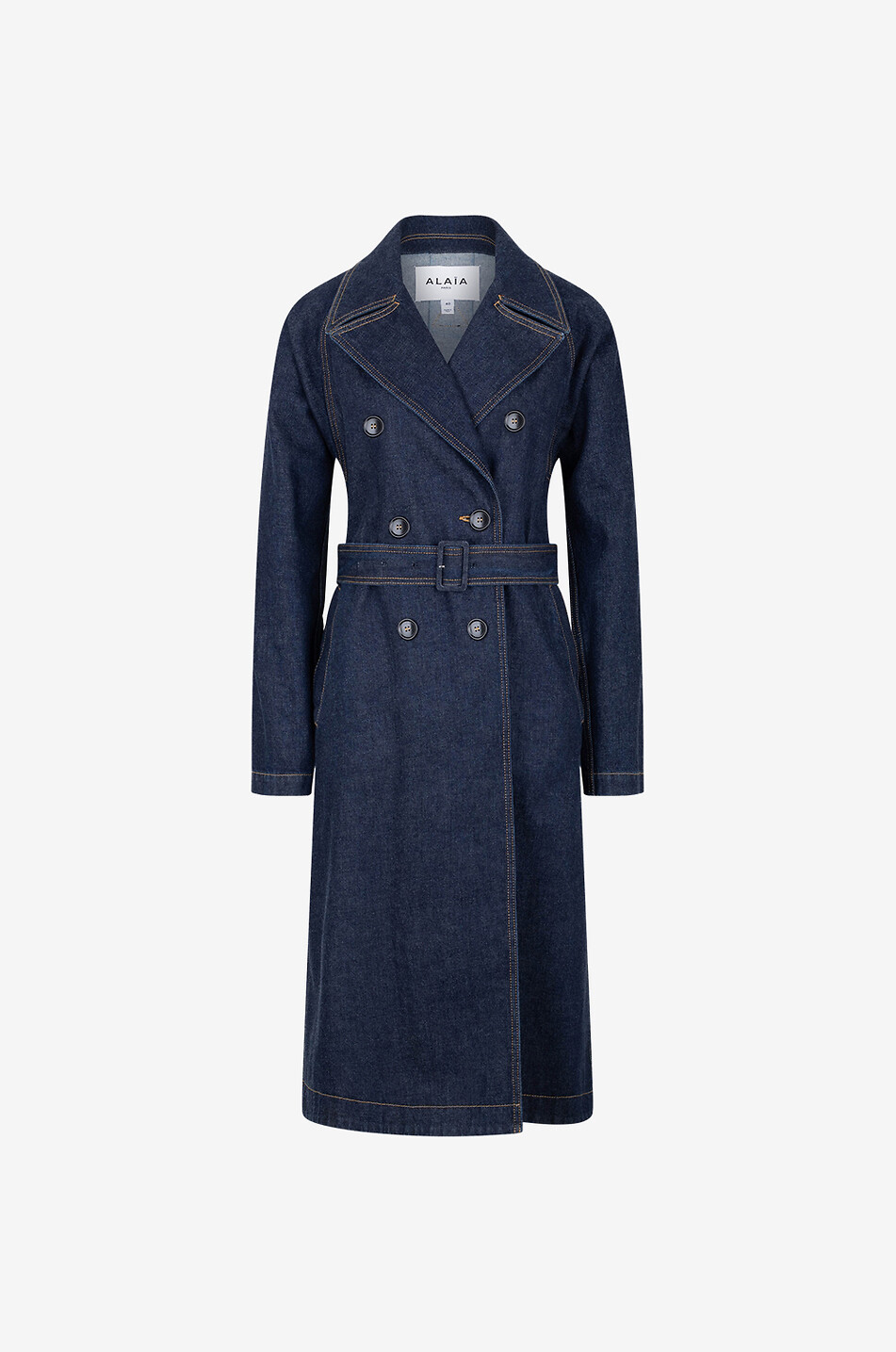 ALAÏA Trench en denim brut Archetypes Femme BLEU 1