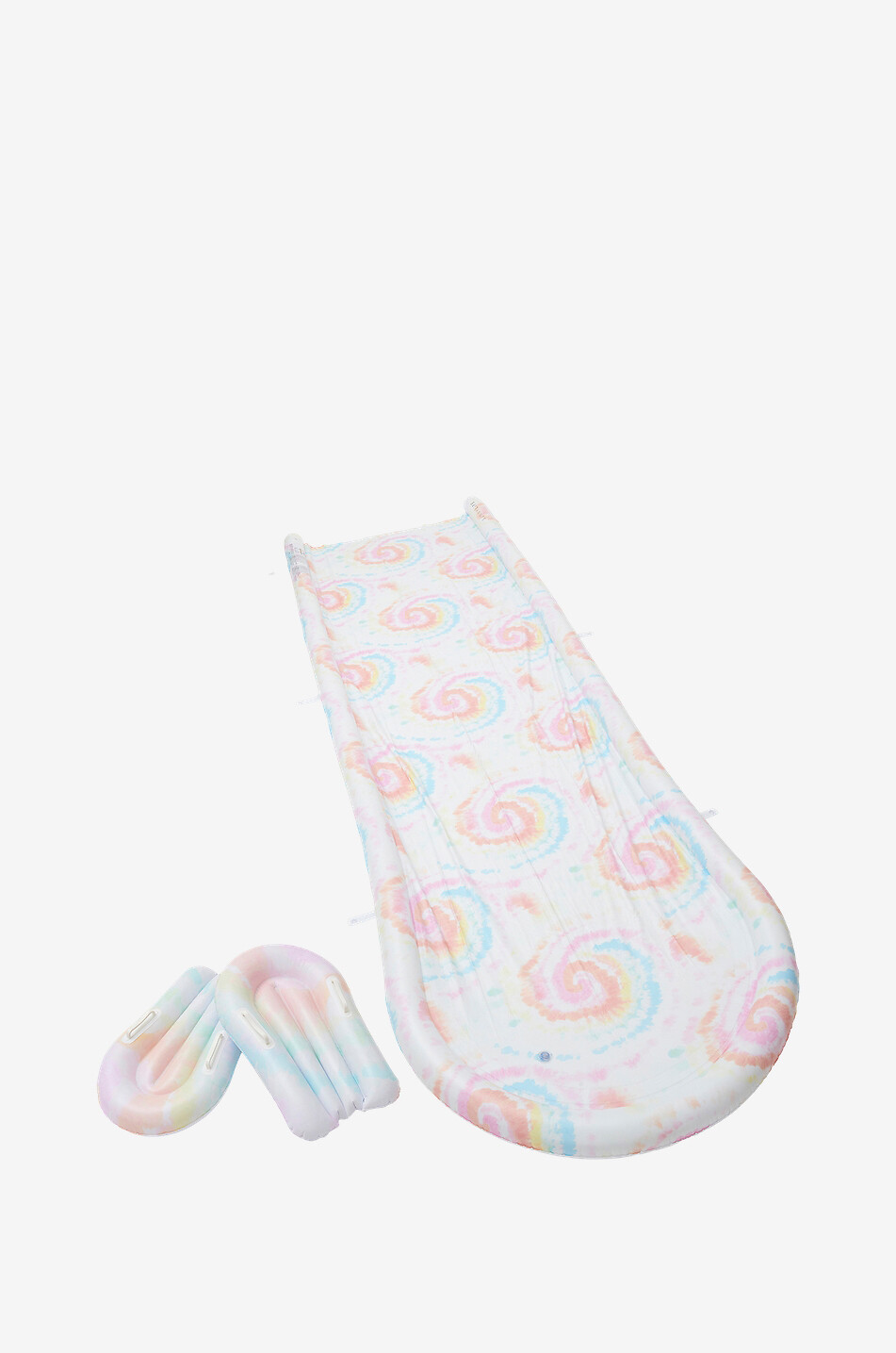 The Tie Dye inflatable slide and bodyboard set
