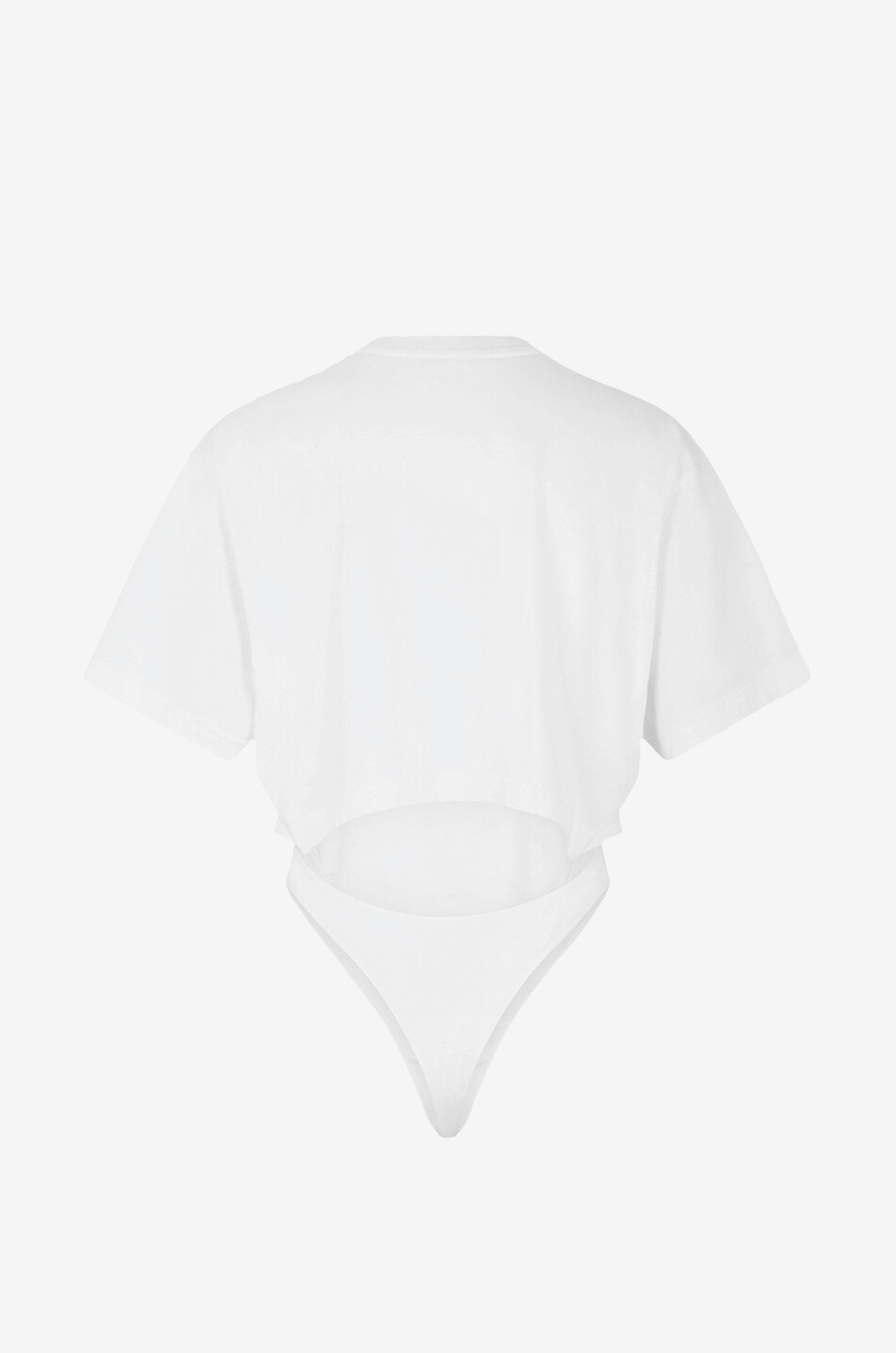 ALAÏA Jersey-T-Shirt mit Logostickerei Fluid Body Damen WEISS 2