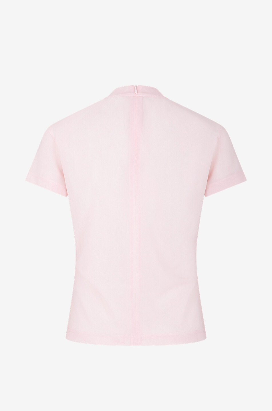 ALAÏA T-shirt en tulle stretch imprimé logo Femme ROSE CLAIR 2
