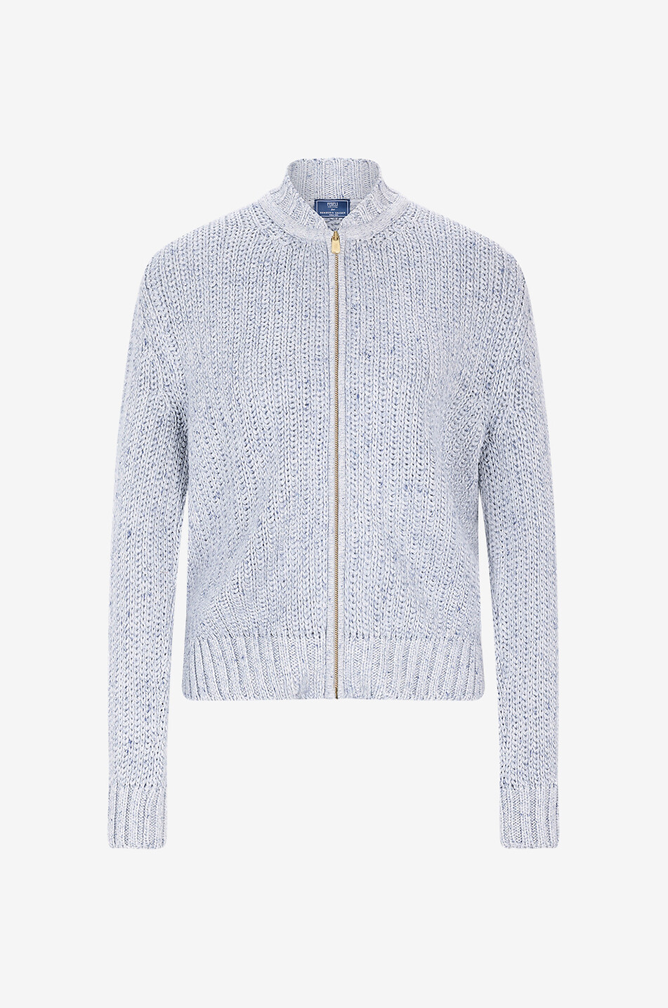 FEDELI Ribera knit bomber jacket Women LIGHT BLUE 1