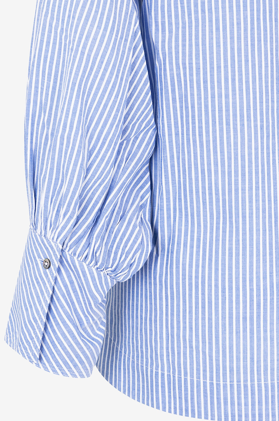 HANA SAN Estela cotton striped shirt with long puff sleeves Women BLUE 3