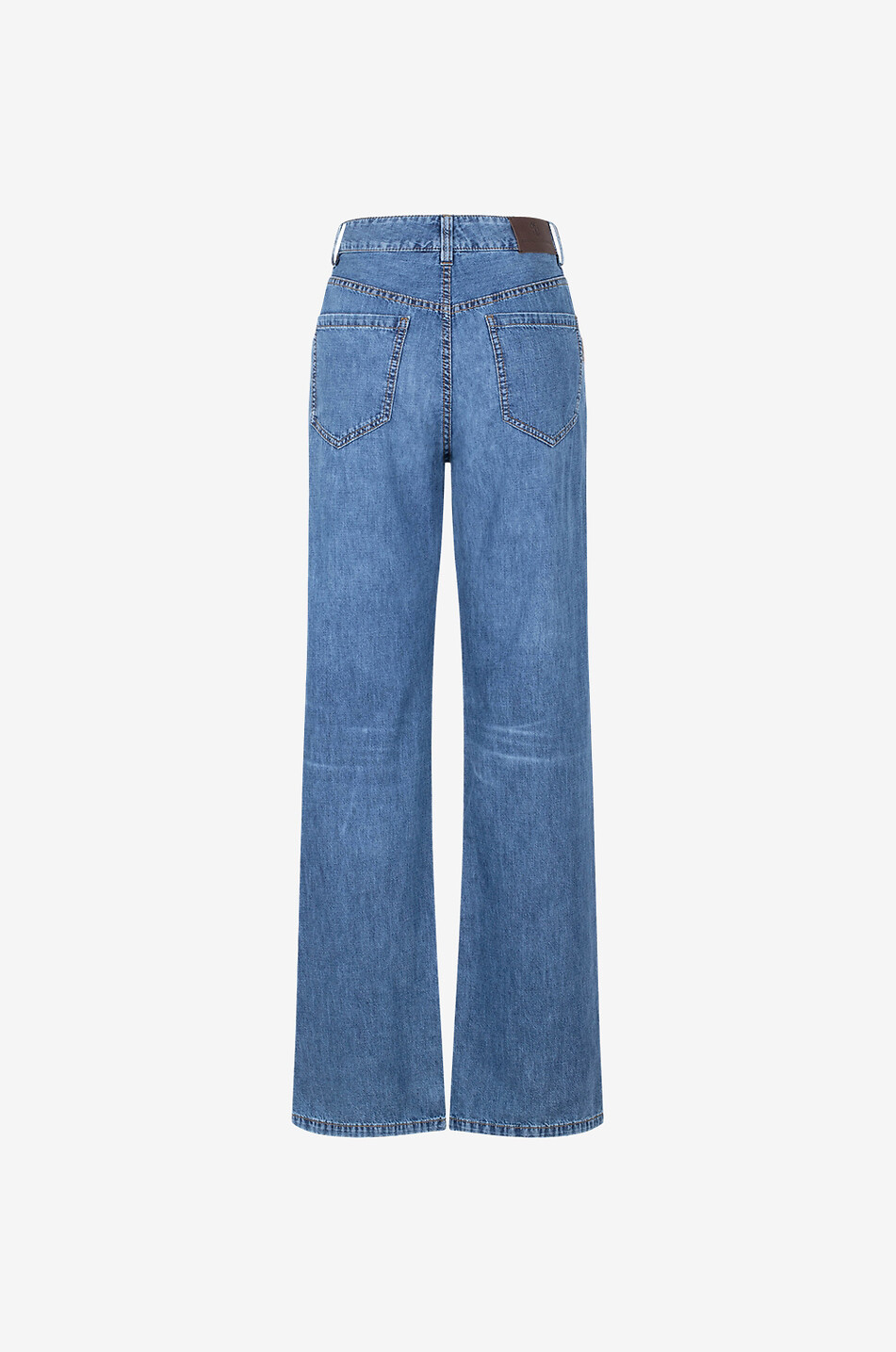 BRUNELLO CUCINELLI Jean décontracté en den im léger Loose Sparkling Tag Authentic Femme BLEU 2