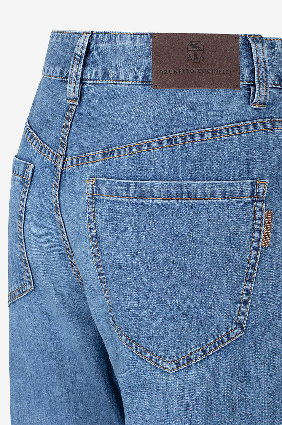 BRUNELLO CUCINELLI Jean décontracté en den im léger Loose Sparkling Tag Authentic Femme BLEU 3