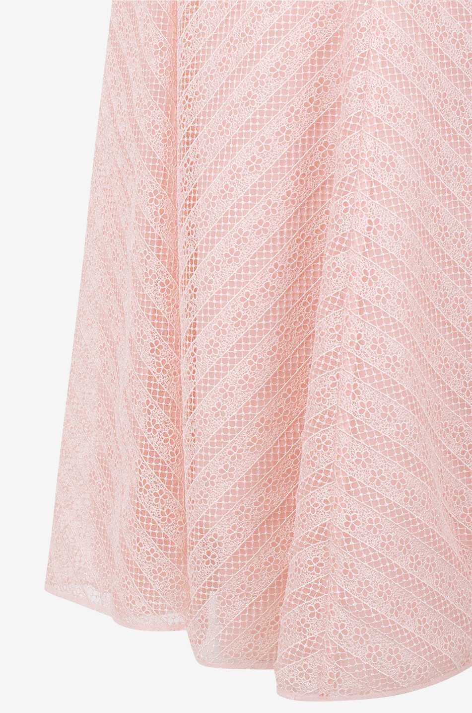 GIAMBATTISTA VALLI Long fitted lace skirt Women LIGHT PINK 3