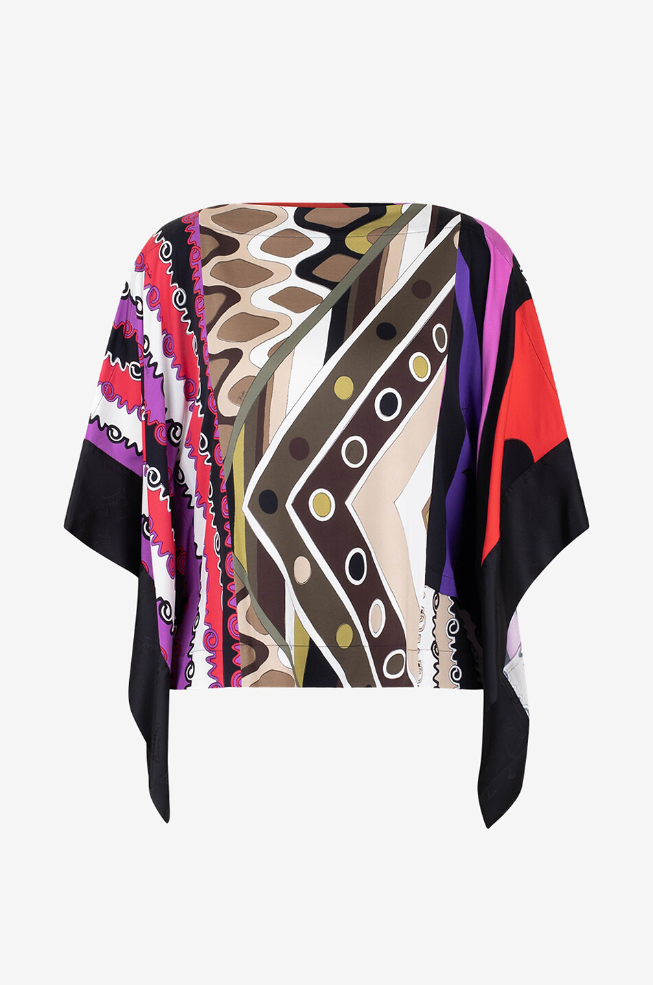 Top caftan en jersey et jacquard Vivara