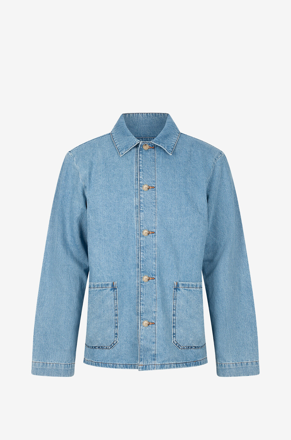 A.P.C. Kerlouan recycled denim shirt jacket Men LIGHT BLUE 1