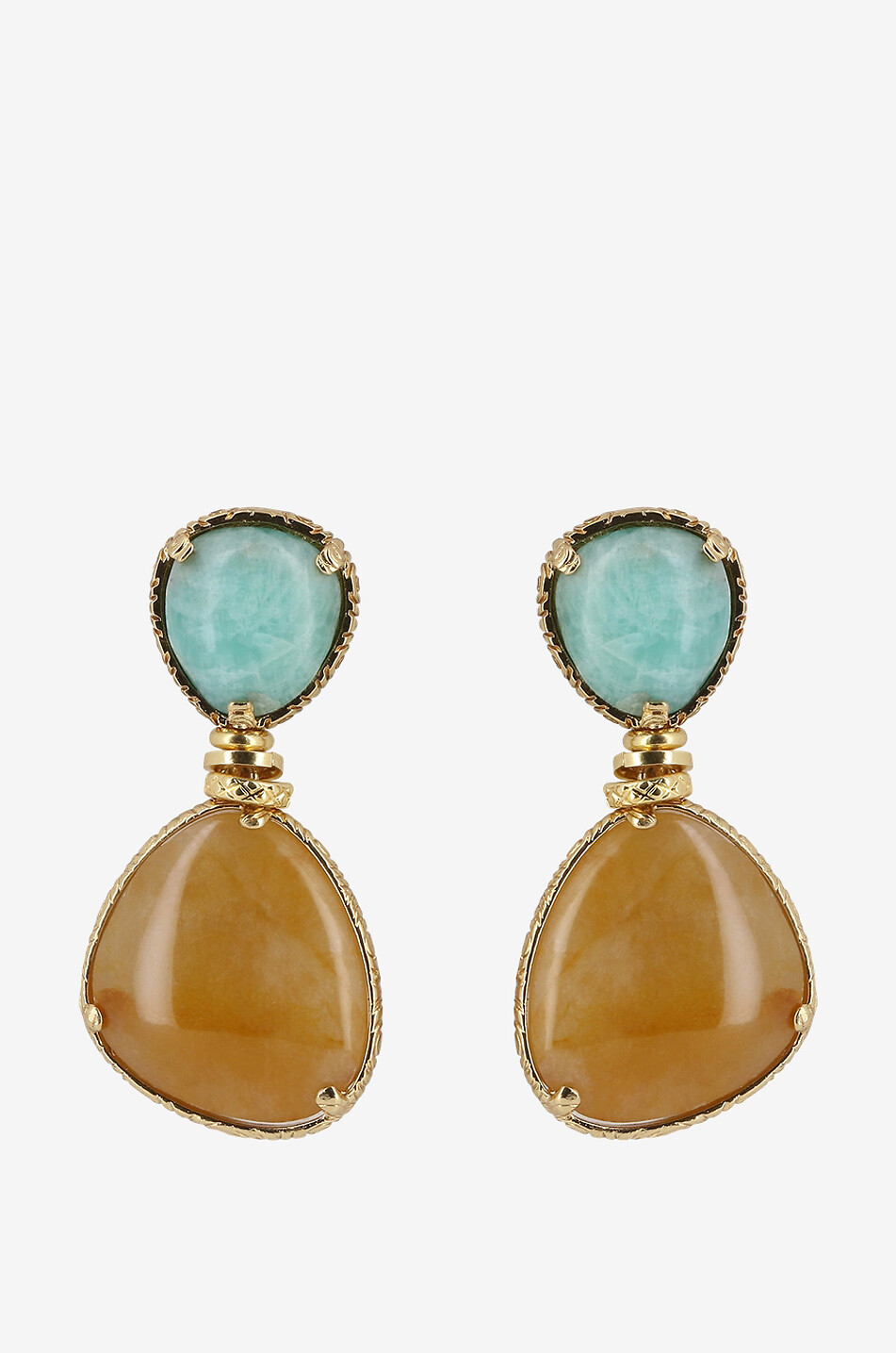 Boucles d'oreilles pendantes ornées de pierres fines Silia