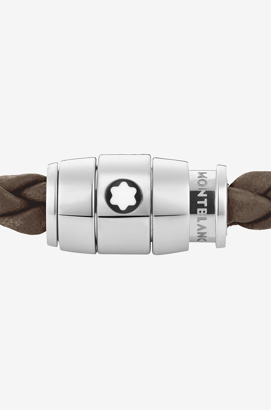 MONTBLANC Bracelet tressé en cuir 3 Rings Mastic - T60 Homme Beige Foncé 3