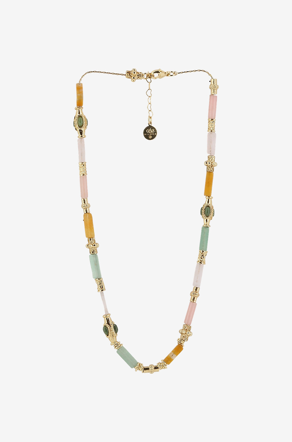 GAS BIJOUX Collier en perles de pierre et laiton Kali Bis Femme MULTICOLORE1 1