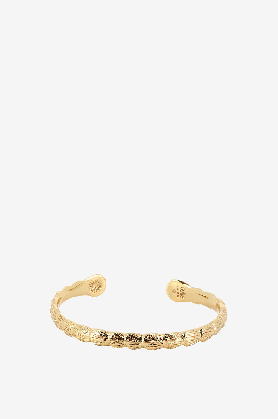 Goldener texturierter Armreif Liam Serti