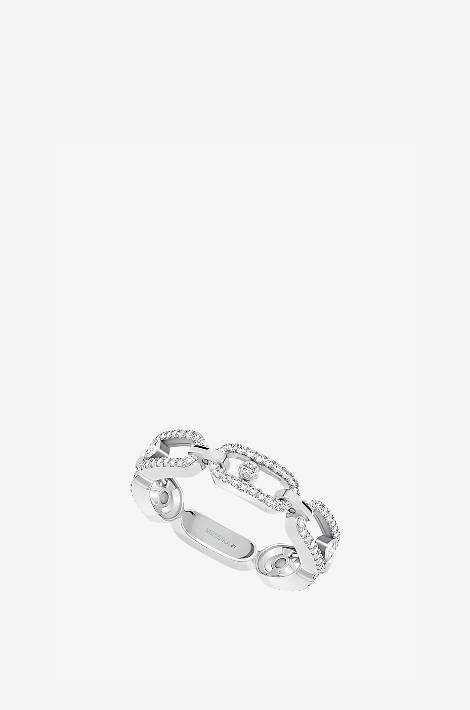 Move Link Multi Pavée white gold and diamond ring