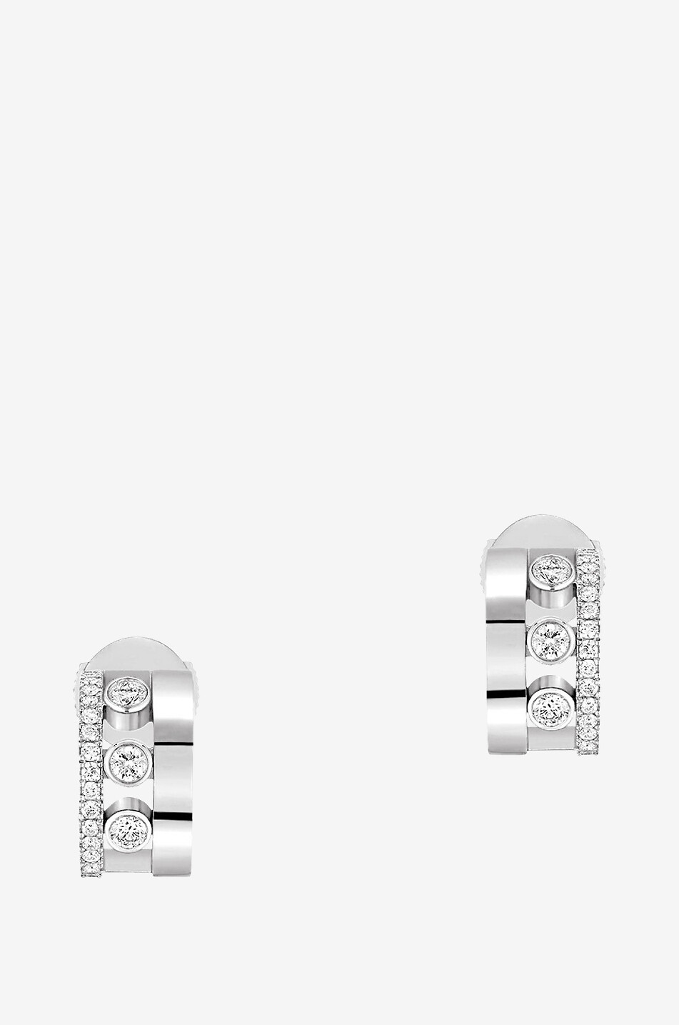 MESSIKA Weissgold-Creolen mit Diamanten Mini Move Romane Damen WEISS 1