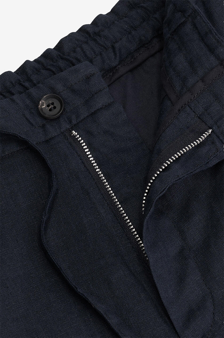 AURELIEN Seaside slim fit linen trousers Men DARK BLUE 4