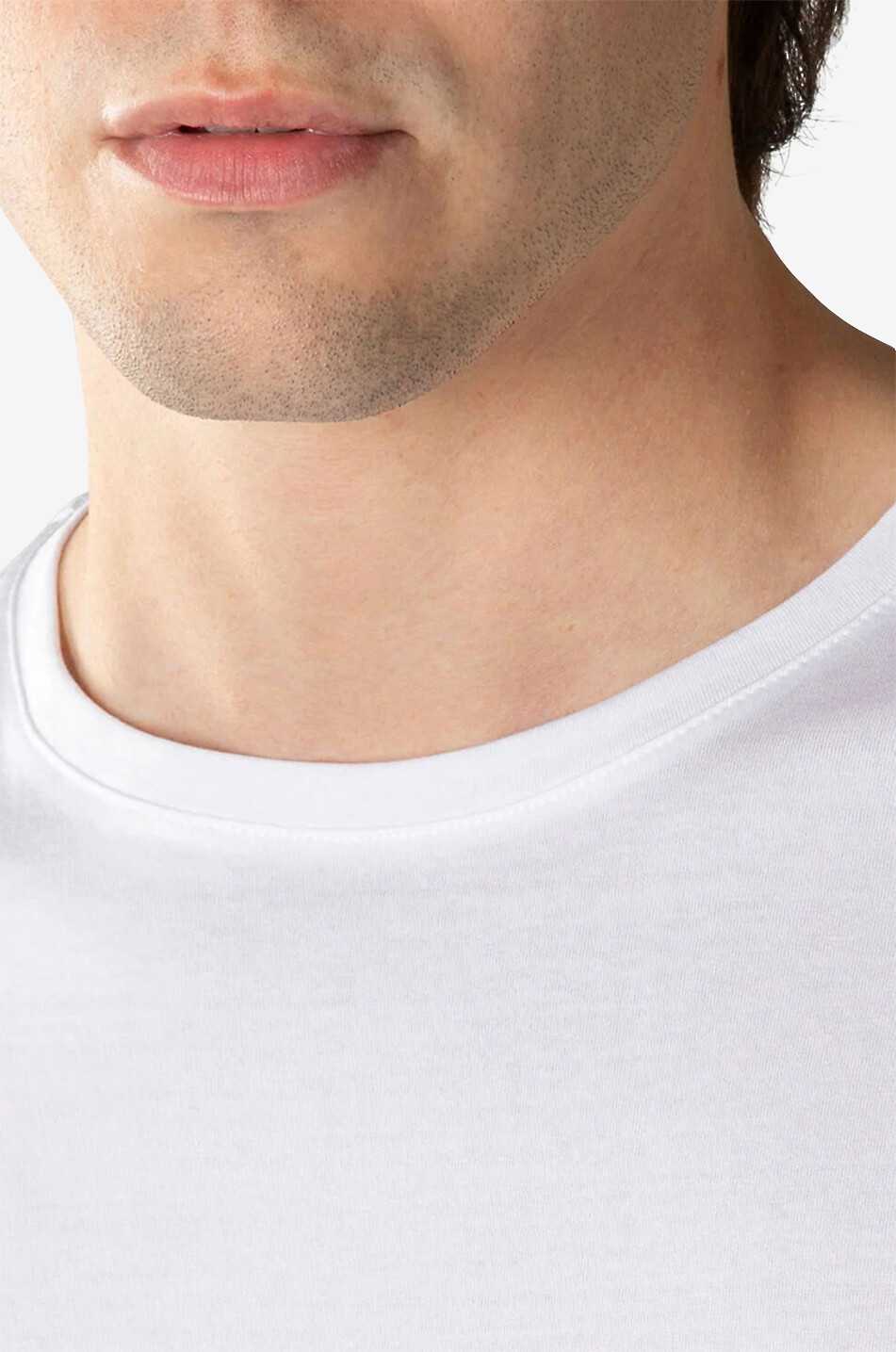 AURELIEN Egyptian cotton short-sleeved T-shirt Men WHITE 3