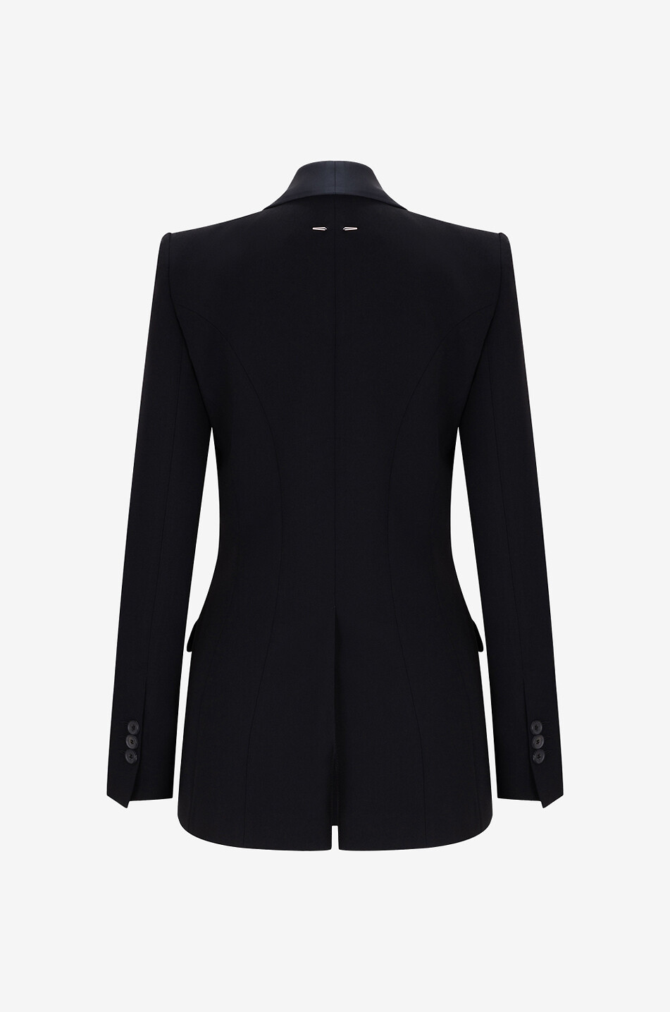 BARBARA BUI Blazer long en crêpe esprit smoking Femme NOIR 2