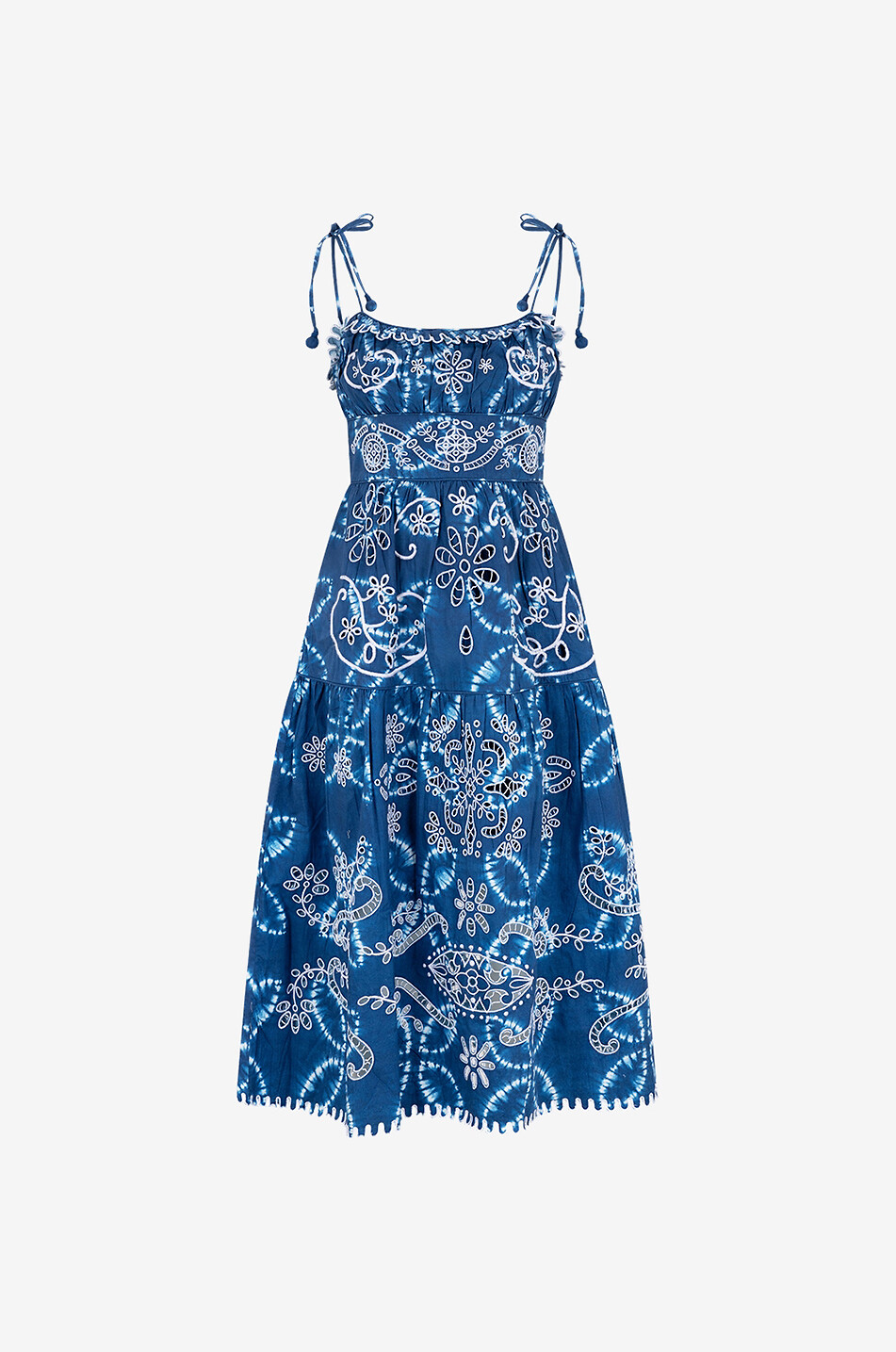 Robe à bretelles midi en coton Liat