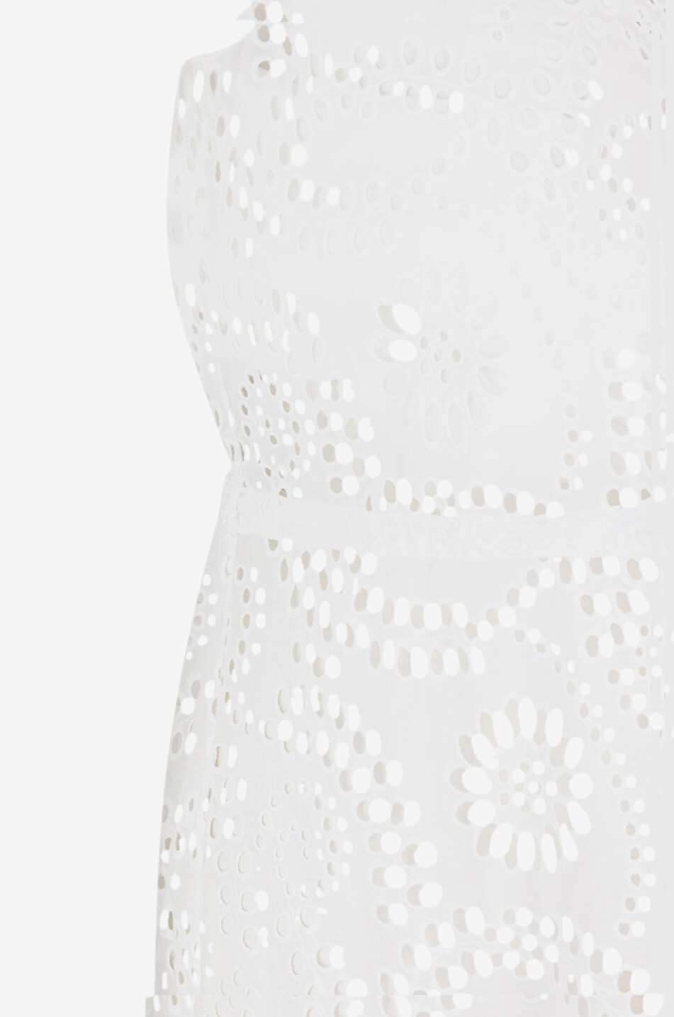 MC2 SAINT BARTH Ida openwork embroidered sleeveless shirt dress Women WHITE 3