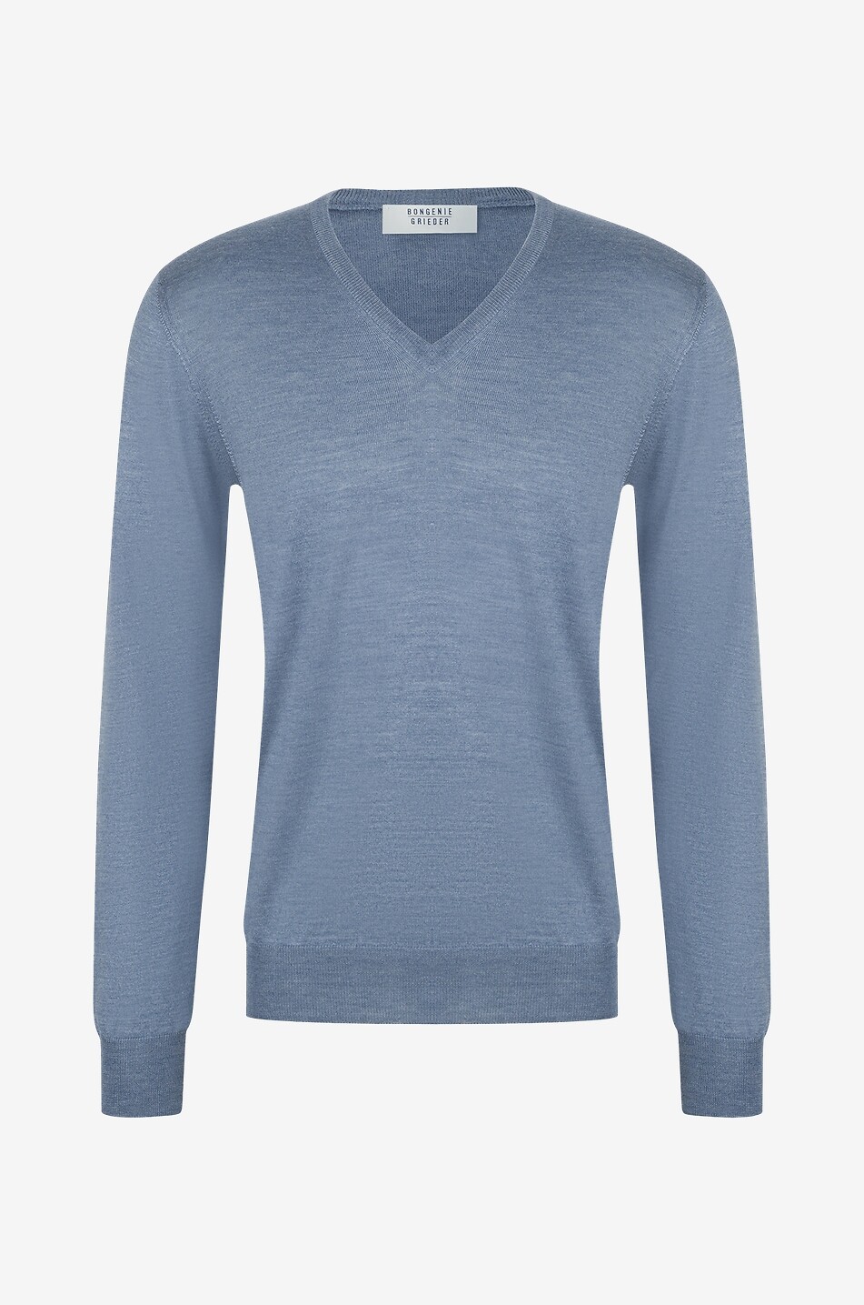 Feinstrickpullover aus Wolle und Seide mit V-Ausschnitt