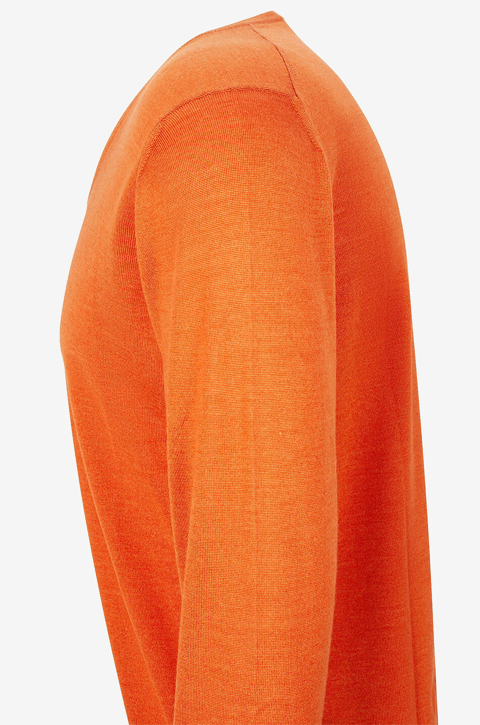 BONGÉNIE Feinstrickpullover aus Wolle und Seide mit V-Ausschnitt Herren MITTELORANGE 3