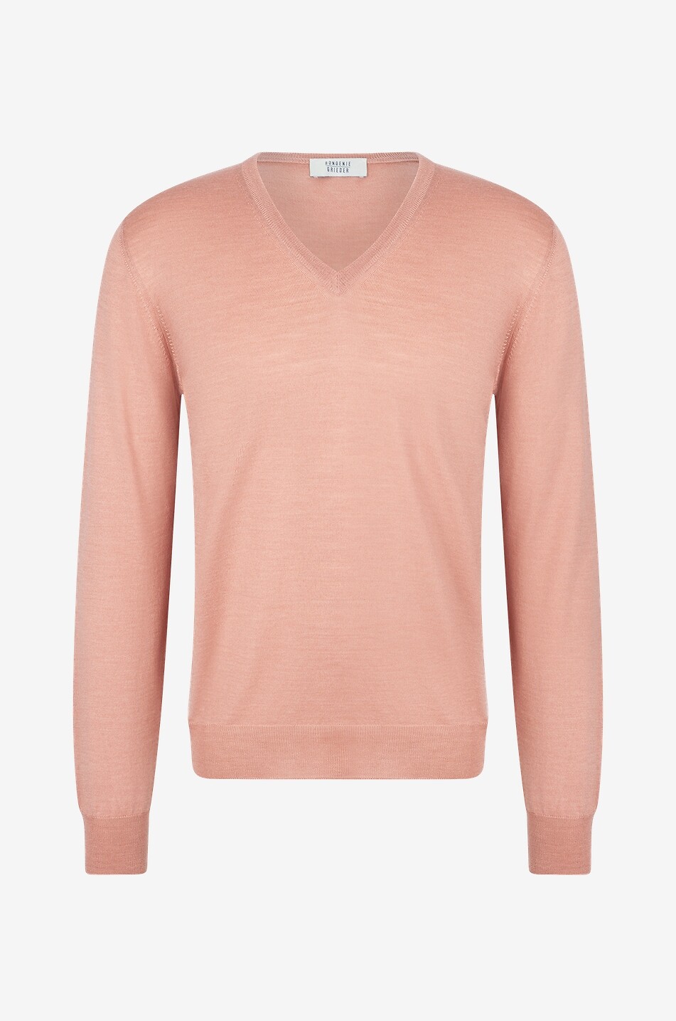 Feinstrickpullover aus Wolle und Seide mit V-Ausschnitt