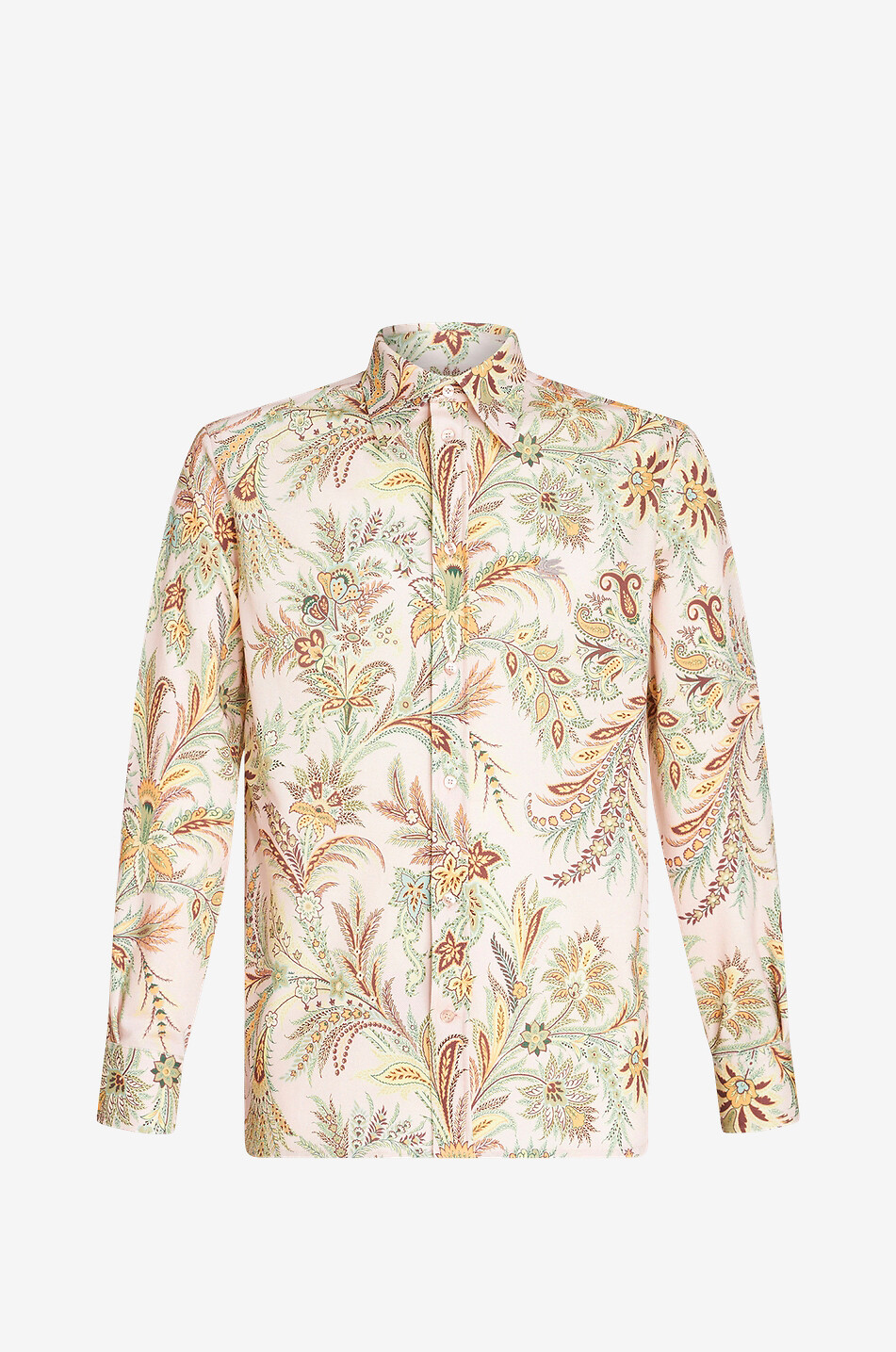 Chemise slim en coton piqué imprimé Paisley