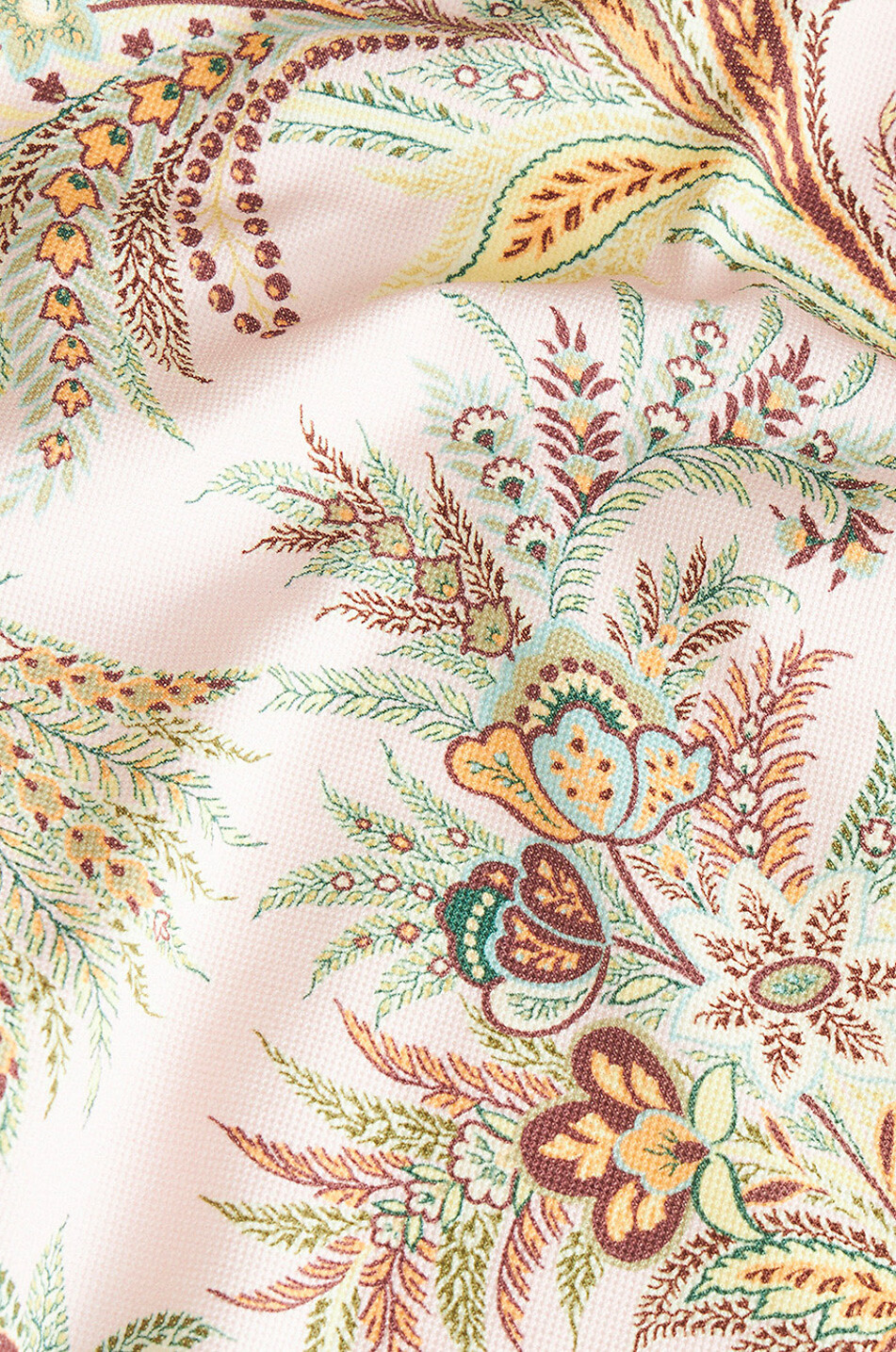 Slim-Fit-Hemd aus Baumwollpiqué mit Print Paisley