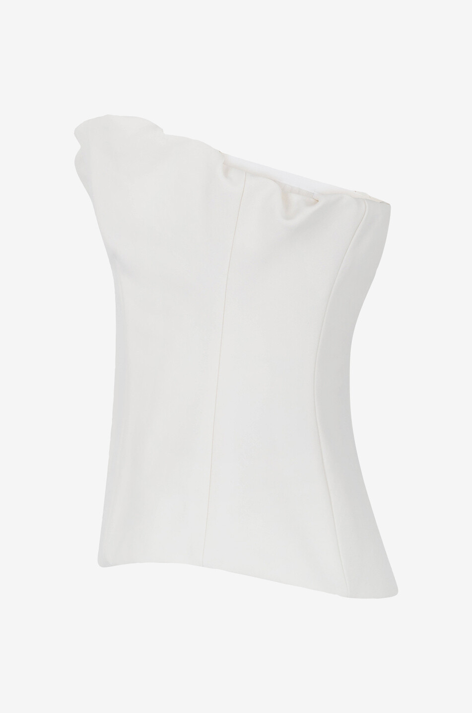 VICTORIA BECKHAM Cotton gabardine corset top Women EGGSHELL 3