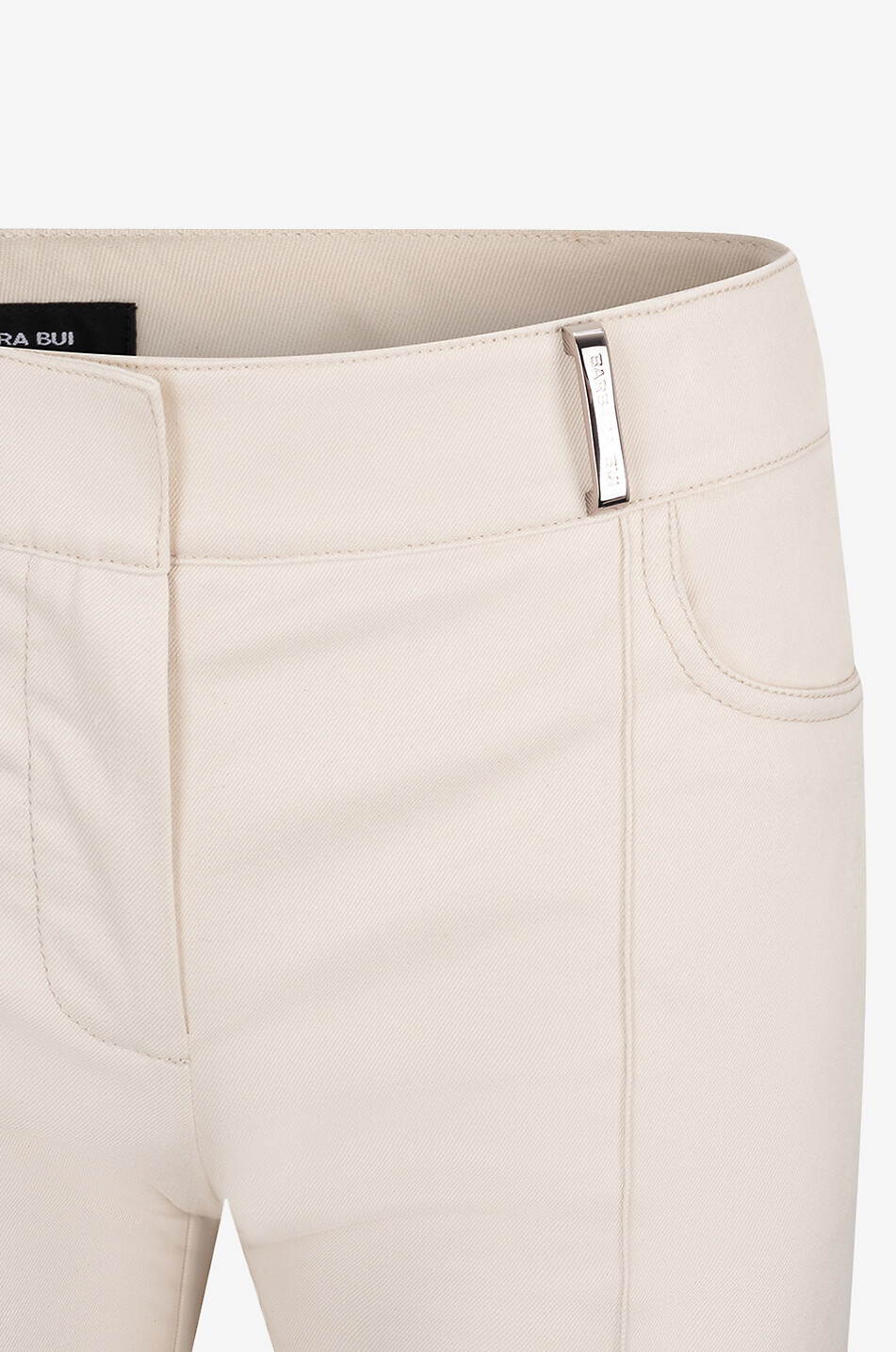 BARBARA BUI Pantalon large en satin Femme BLANC CASSE 3
