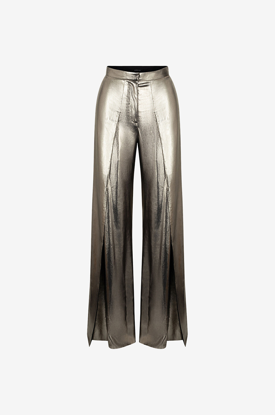 Pantalon large métallisé