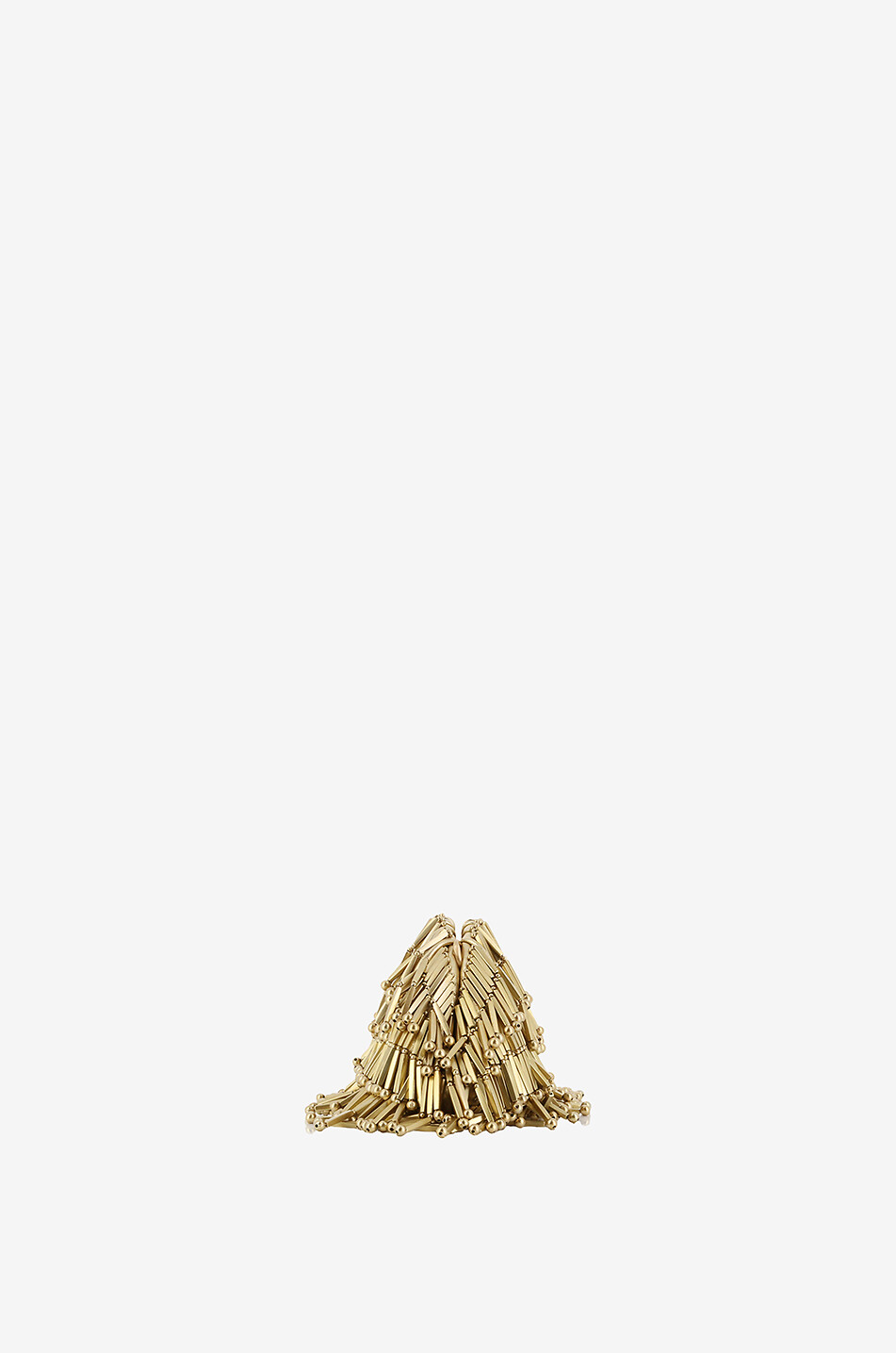 CULT GAIA Metallic-Nappalederclutch mit Perlenfransen Jaala Nano Damen GOLDEN 4