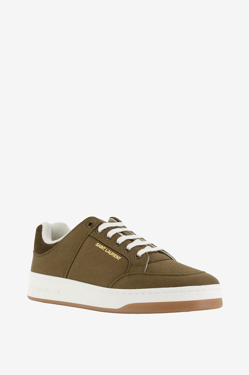 Niedrige Schnürsneakers aus Gabardine und Wildleder SL/61