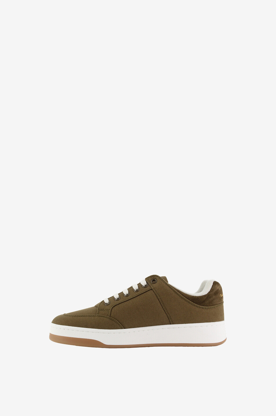 SAINT LAURENT PARIS Niedrige Schnürsneakers aus Gabardine und Wildleder SL/61 Damen KHAKI 3