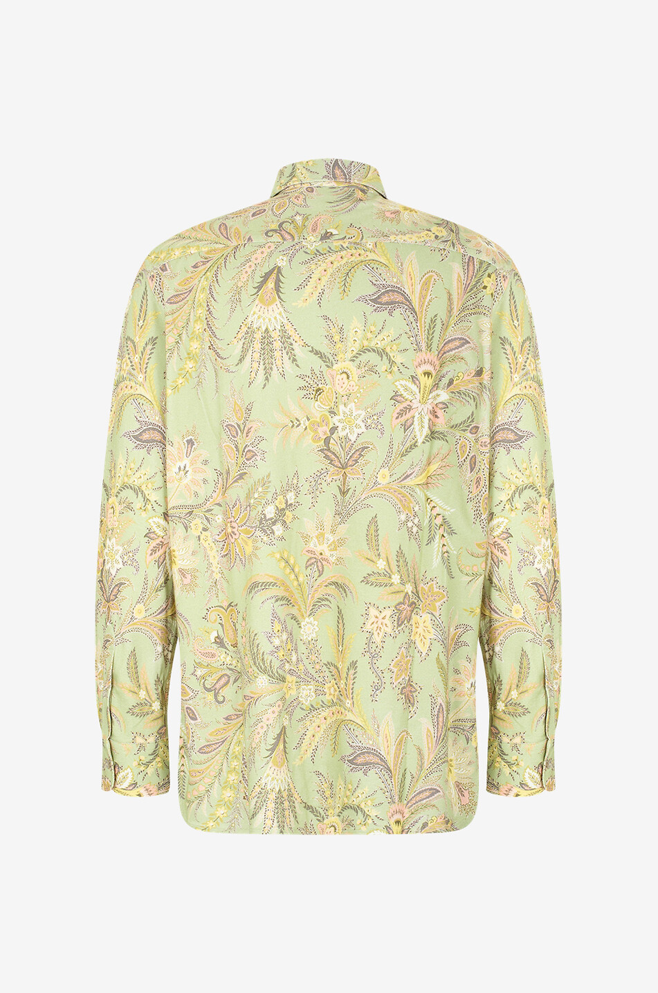 Slim-Fit-Hemd aus Baumwollpiqué mit Print Paisley