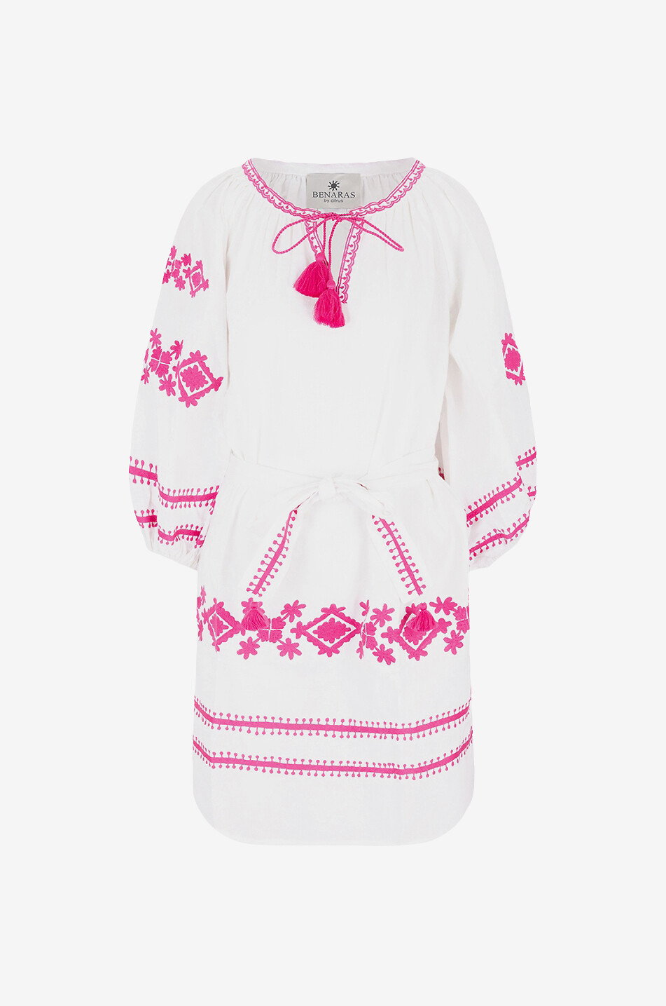 Tunique courte brodée en coton Byblos
