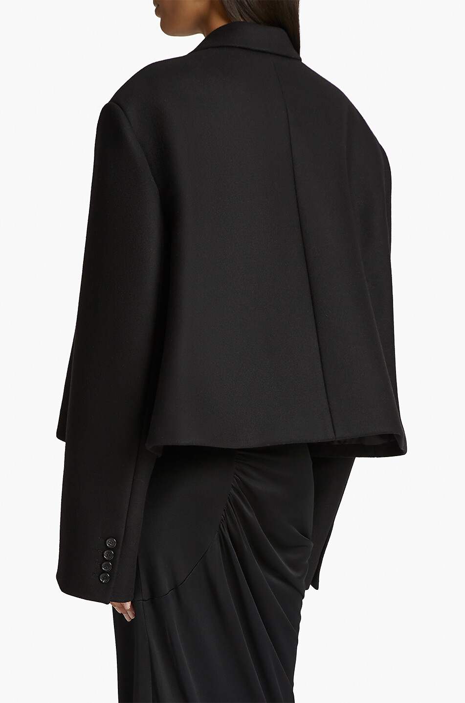 KHAITE Blazer boxy en crêpe The Raymond Femme NOIR 5