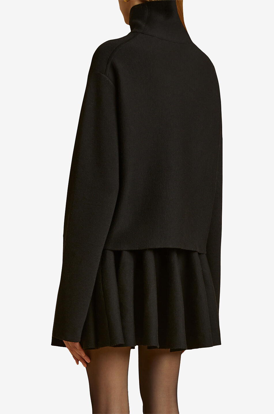 The Sree boxy wool blend jumper with stand-up collar