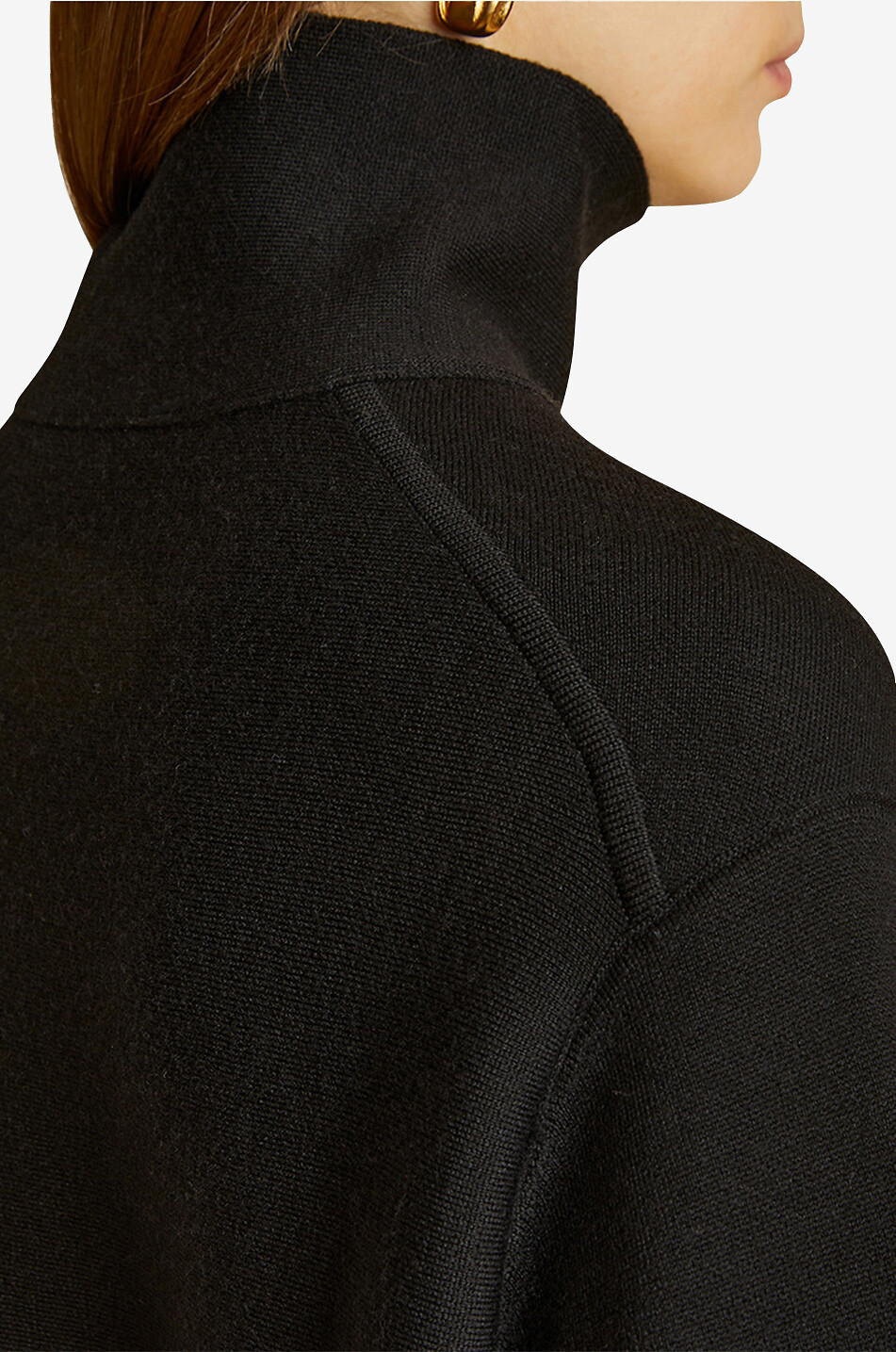 The Sree boxy wool blend jumper with stand-up collar
