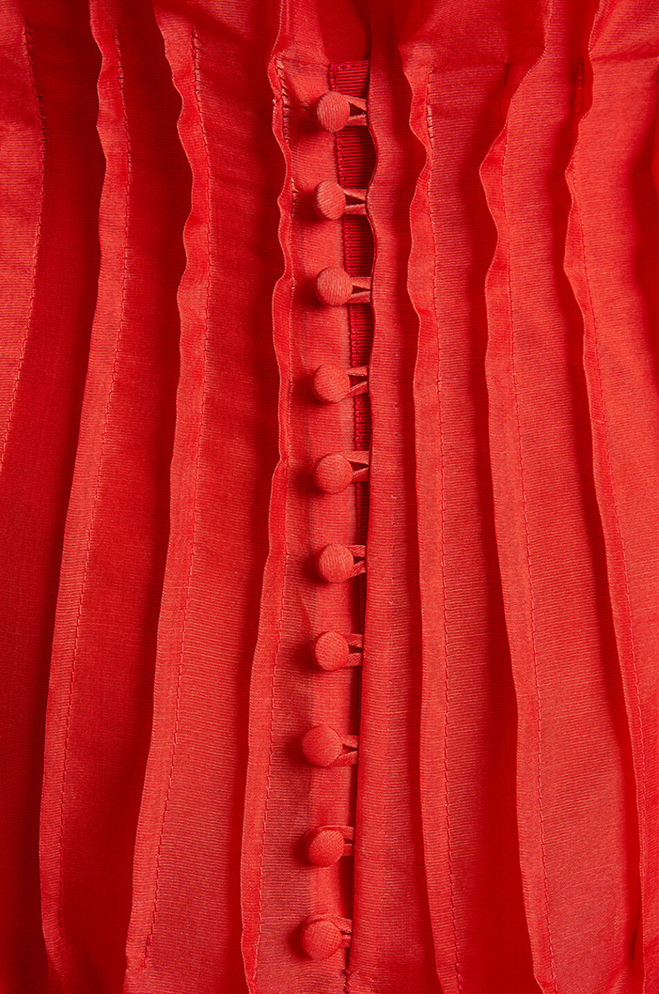 KHAITE The Wes sleeveless organza midi dress Women RED 6