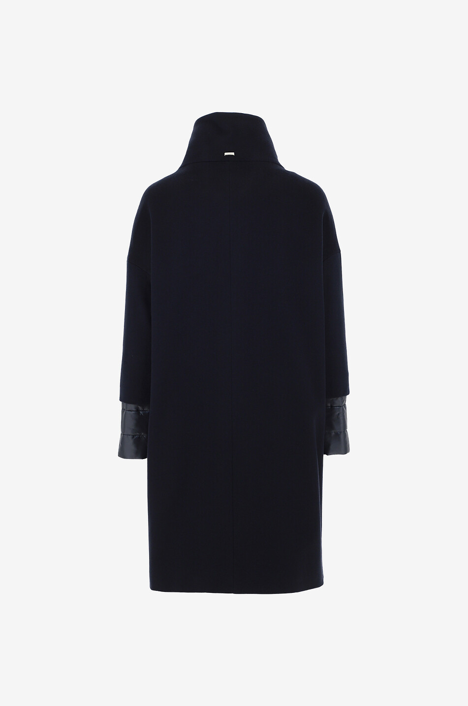 HERNO Manteau bi-matière détails doudoune Femme BLEU FONCE 4