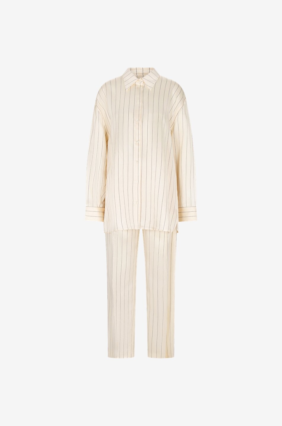 Pantalon à jambes larges en viscose et lin Nata