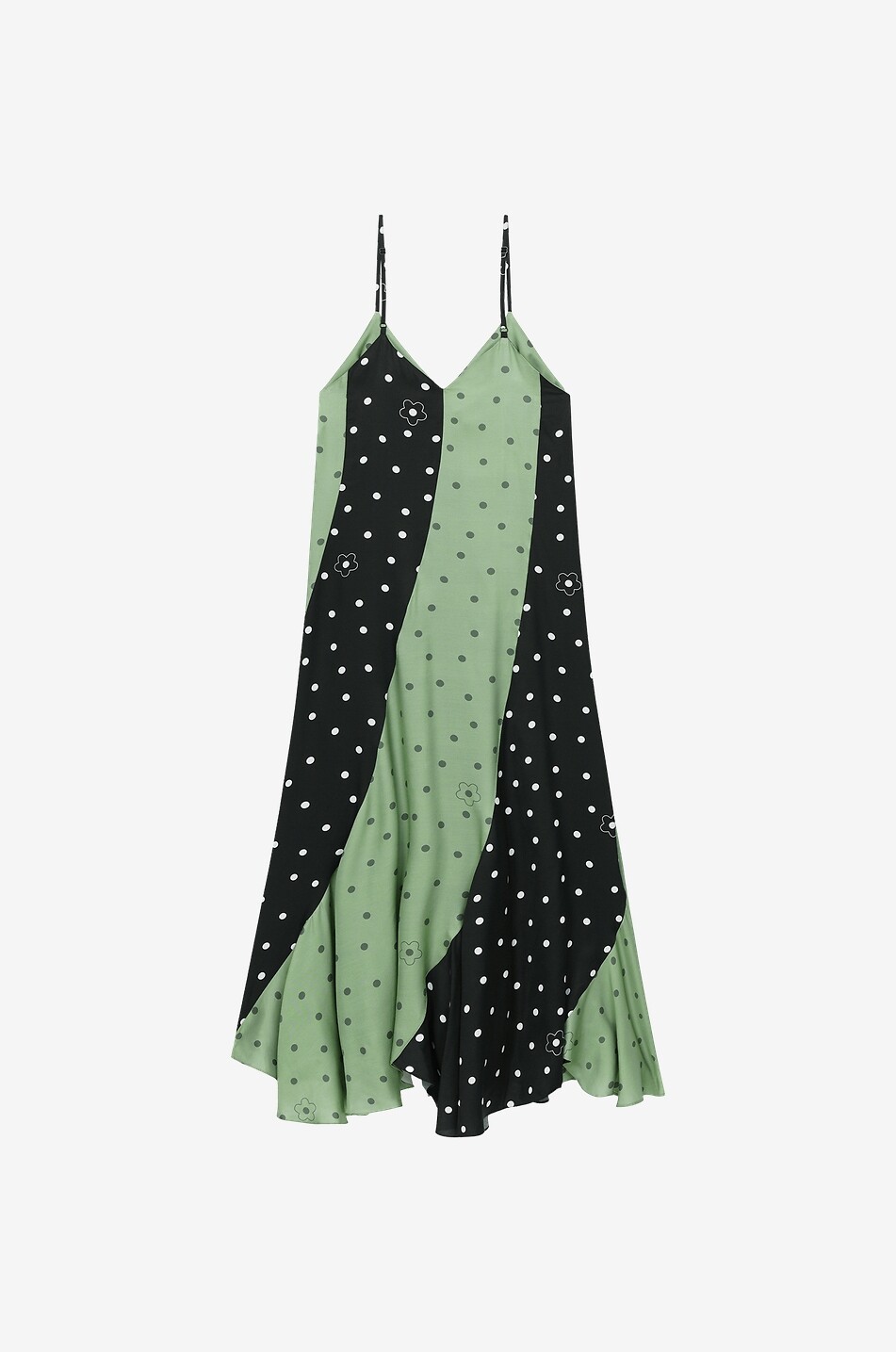Flower Spot viscose maxi dress